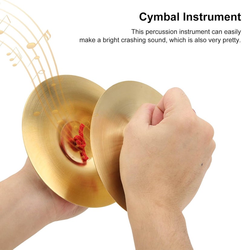 CHEOTIME 1 Pair Hand Cymbals, 14.7cm / 5.79in Mini Hand Cymbals Crash Cymbal Belly Dancing Finger Dance Musical Instrument for Dancer Party - Image 3